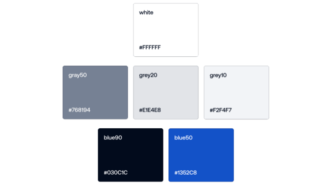 Primary color palette